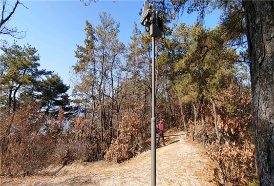 산불감시를 위해 산 속에 설치된 블랙박스의 모습. 사진제공_서울시청